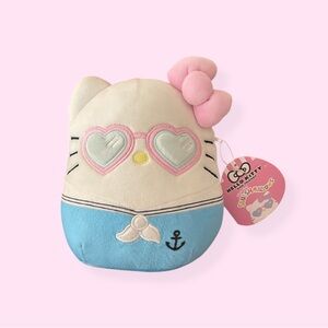 Hello Kitty Plush with Pink Bow & Sunglasses & Blue Sailor Outfit